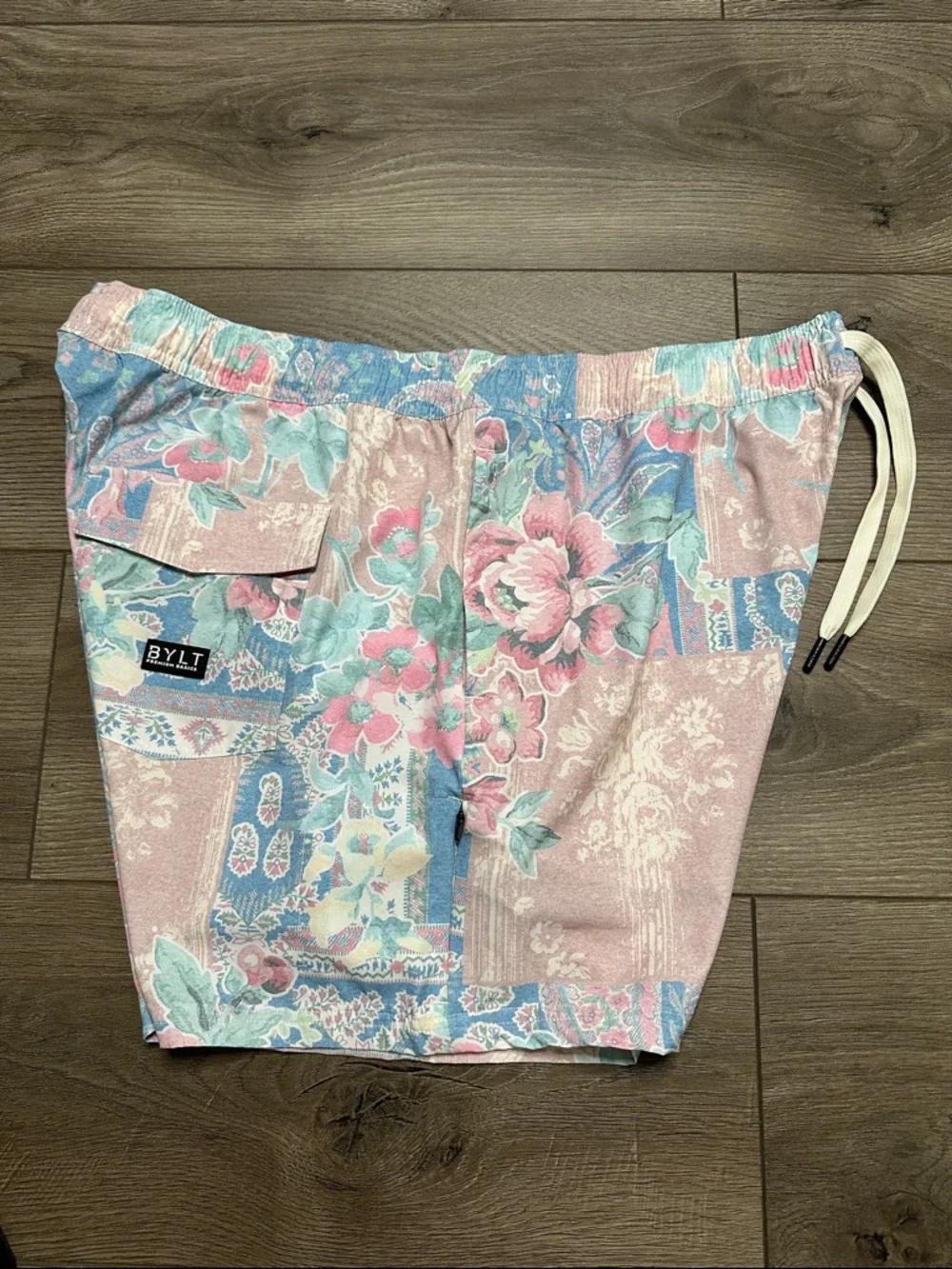 BYLT 5” Baja Swim Training Board Shorts Blue Pink‎ Size XXL